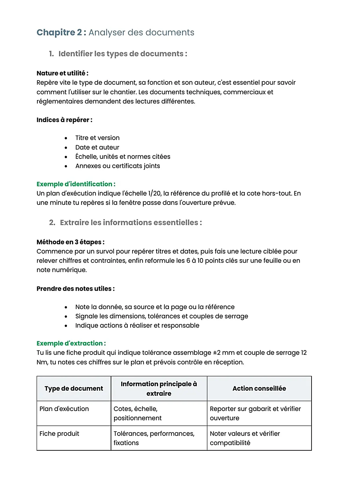 Example Fiche de Révision BP Aluminium